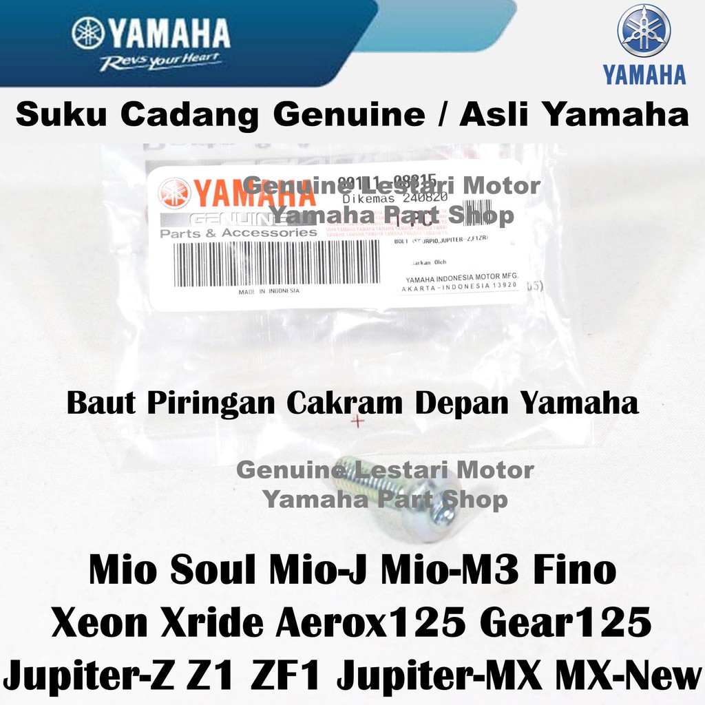 Baut Piringan Cakram Mio Soul M3 Xeon Xride Jupiter Z Z1 Mx MxNew GT125 Asli Yamaha Surabaya
