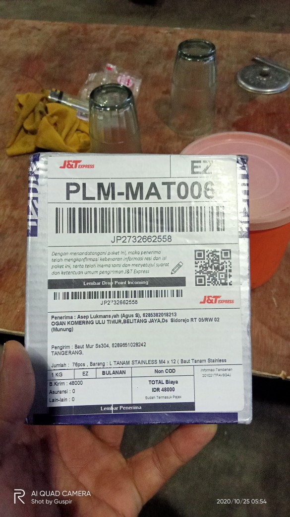 L Tanam Stainless M4 X 12 ( Baut Tanam Stainless )