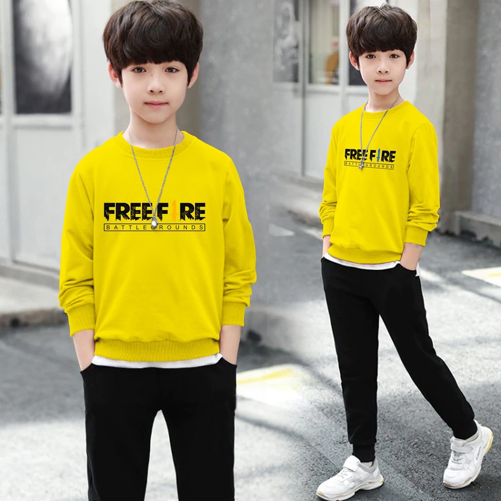 Switer Freefire Gaming / Sweater Anak Laki-laki /  Sweeter Gaming Bahan Babyterry / FLAVA_STORE