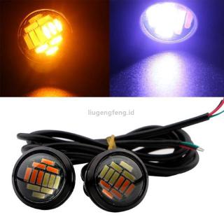 10pcs Lampu  Led Drl Eagle  Eye  12smd 4014 Dual Warna 23mm 