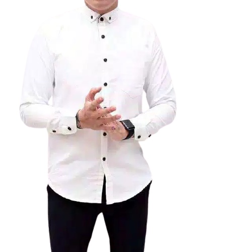 BEST KEMEJA PRIA MENS POLOSAN LENGAN PANJANG COOLMAN PAKAIAN PRIA CASUAL PAKAIAN DINAS PNS KERJA