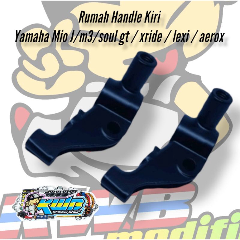 Rumah handle kiri breket dudukan rumah handle kiri yamaha mio j mio m3 mio soul gl xride lexi aerox