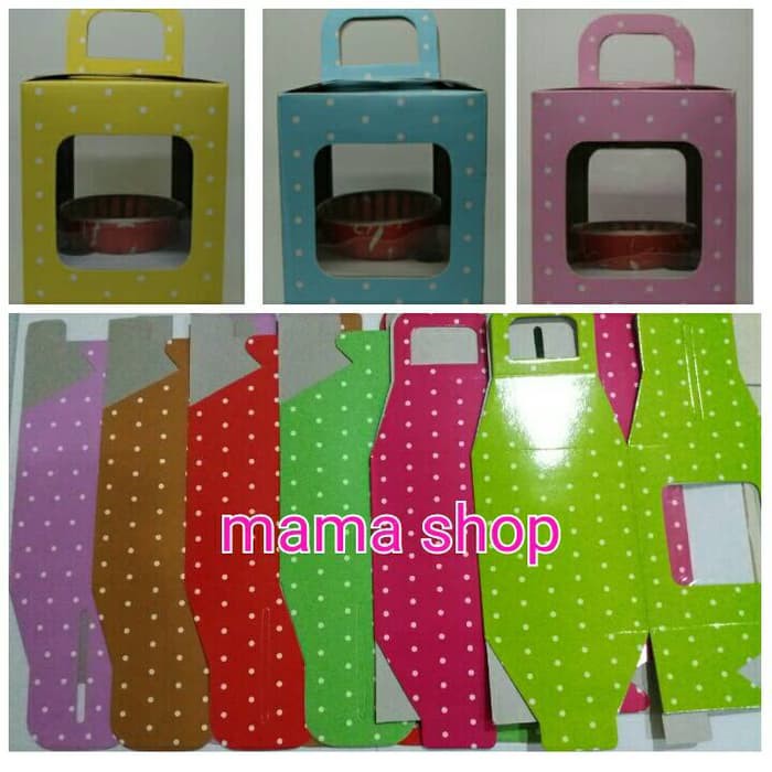 

Dus Cupcake Box Karton single Kemasan untuk souvenir ulang tahun
