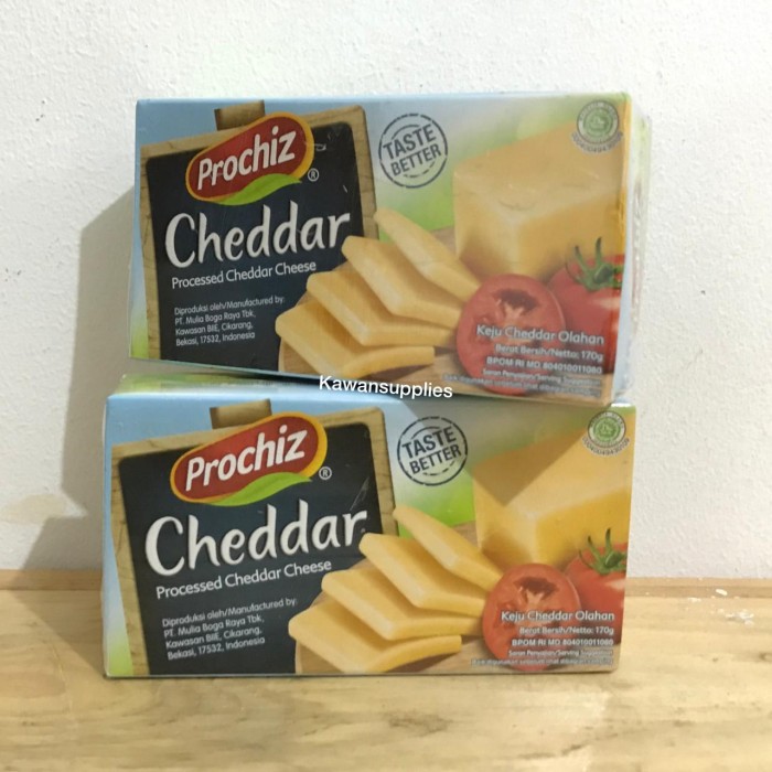 Jual PROCHIZ KEJU CHEDDAR 170GR PROCESSED CHEESE KOTAK BALOK | Shopee ...