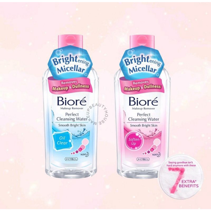 BIORE Makeup Remover Perfect Cleansing Water (Micellar) Oil Clear / Soften Up 300 ml