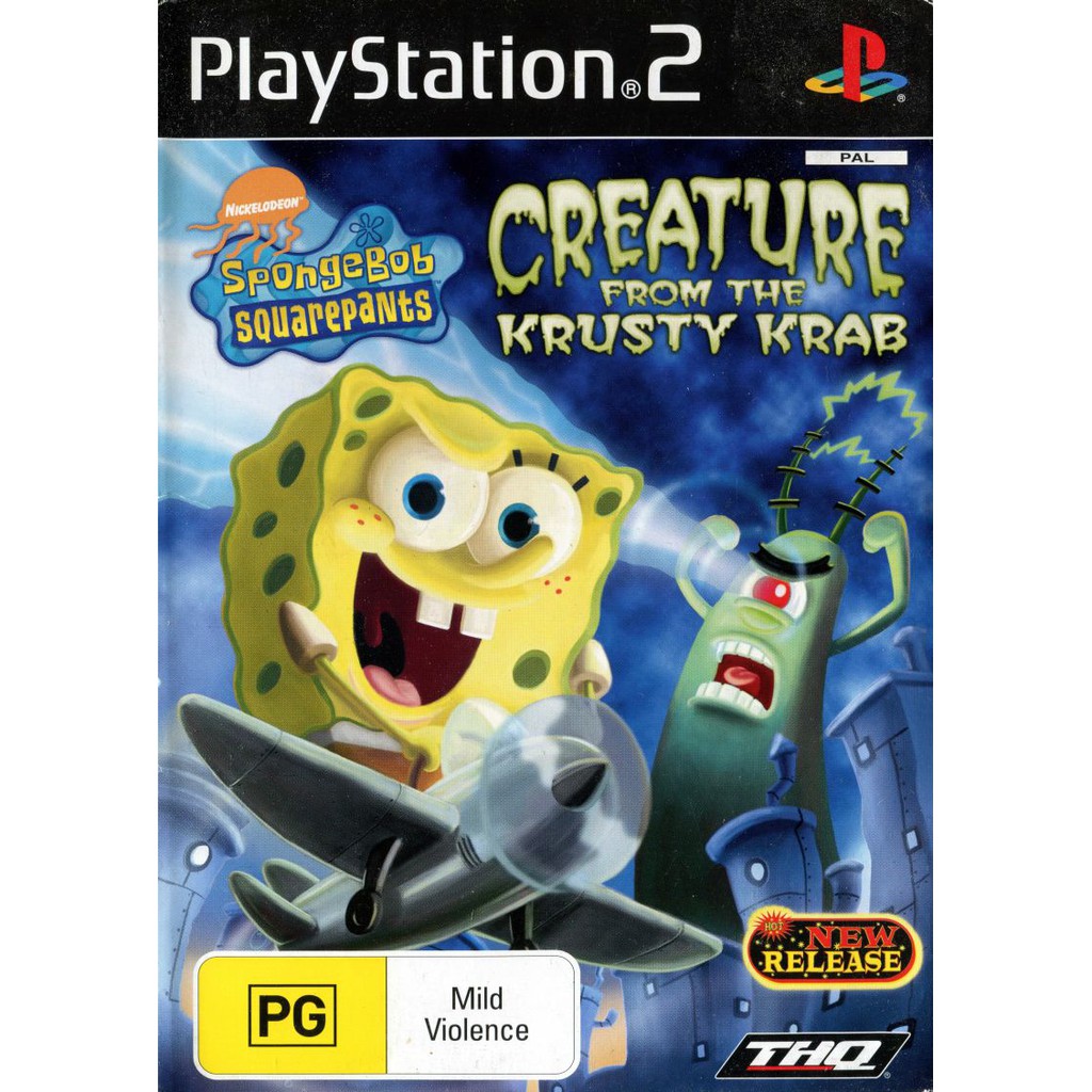DVD Kaset Game PS2 SpongeBob SquarePants Creature from the Krusty Krab