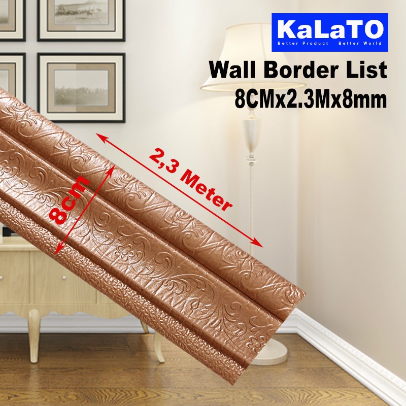 (KaLaTO) Wall Border List / Wallborder Foam 3D /Walpaper List Foam Stiker Dinding / List dinding 3D 2.3 Meter-List B84