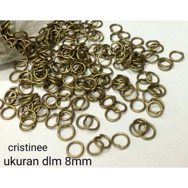 Ring bulat kecil/ring buat charm  8mm (60pcs)