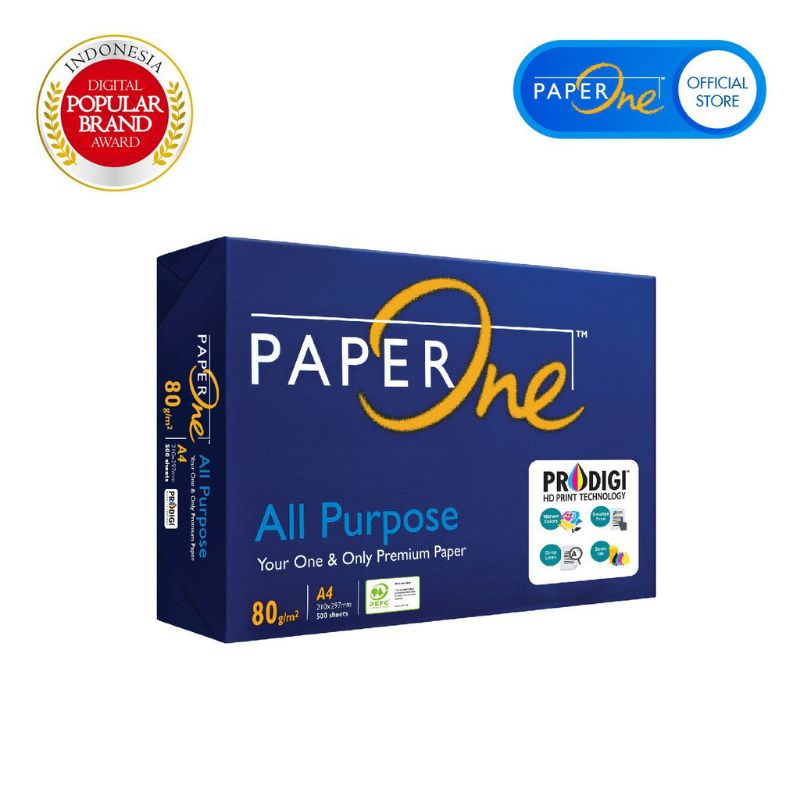 

RB Kertas HVS Paper One A4 80 gram ( 1rim )