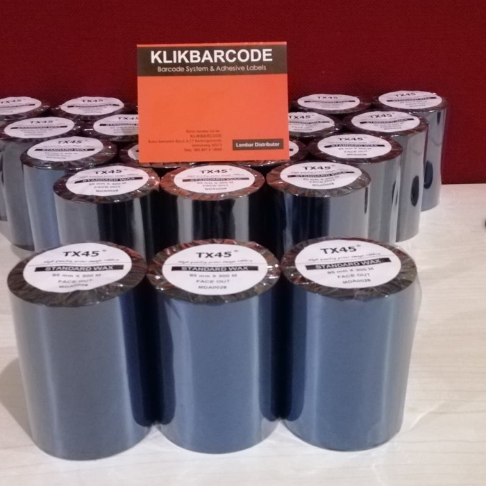 

RIBBON BARCODE WAX PREMIUM 85 X 300 METER ( FO - CORE 1" - PROMO ) - TX45