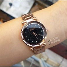 JAM TANGAN WANITA MURAH DR RANTAI KRISTAL MDL MAGNET ARLOJI GROSIR / DR032