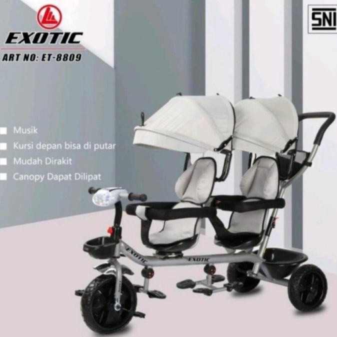 SEPEDA ANAK KEMBAR RODA 3 TRICYCLE PACIFIC EXOTIC ET 8809 - FDG54654E