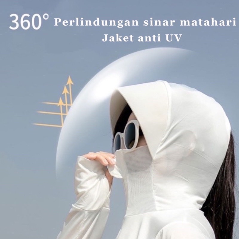 Jaket Wanita anti UV Jaket Anti Matahari Parasut Waterproof Sun Jaket Anti UV