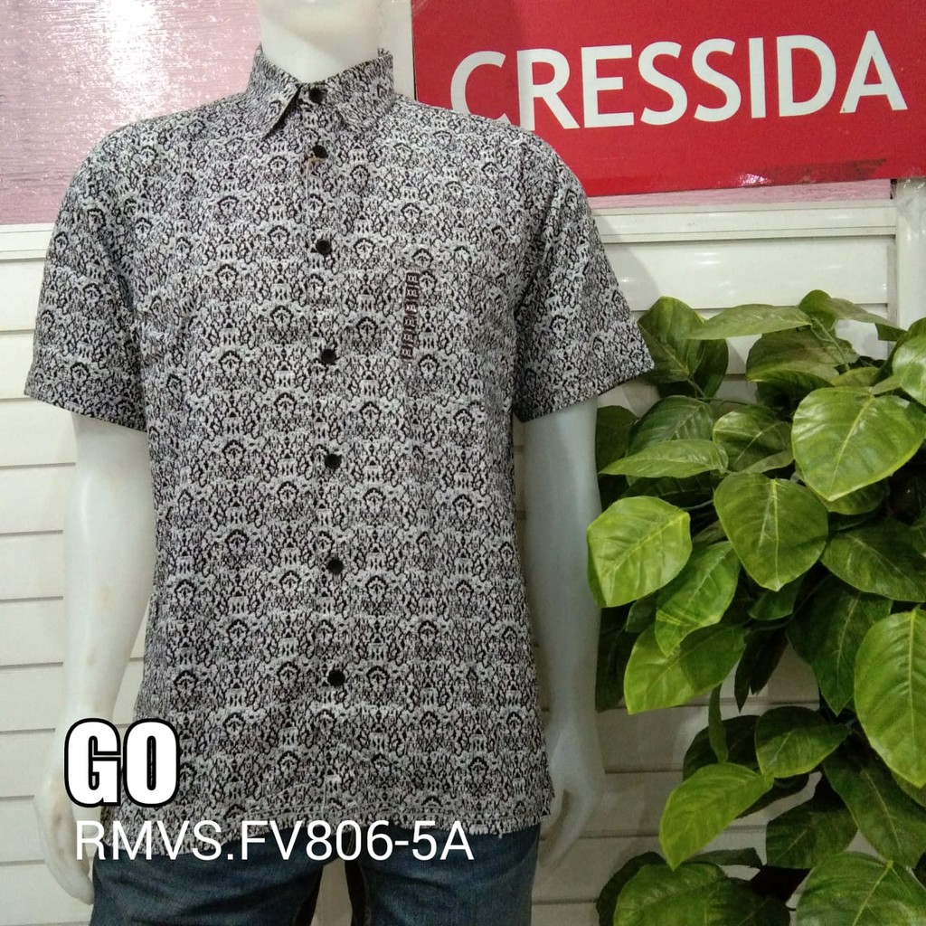 gof CRESSIDA KEMEJA PRIA JUMBO Kemeja Casual Kemeja Lengan Pendek