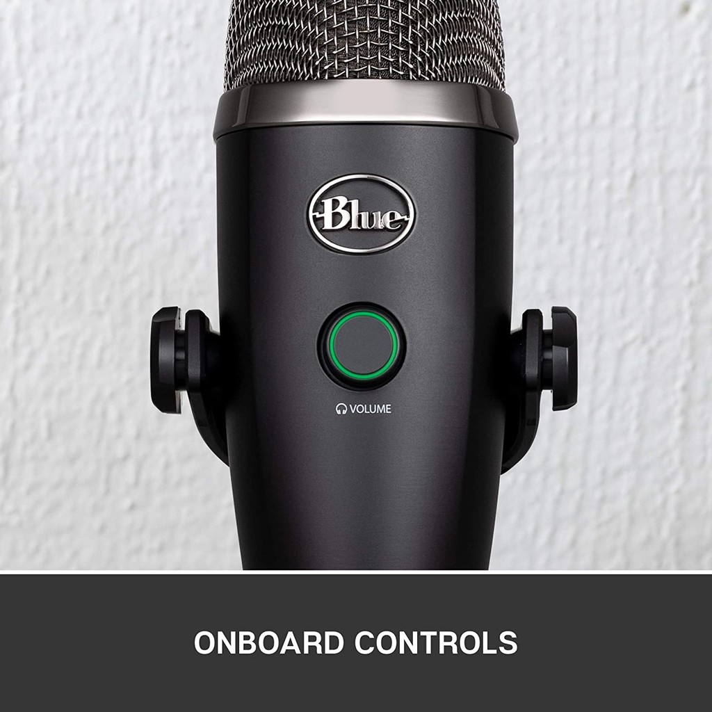 BLUE Microphones Yeti NANO - Premium USB Microphone - All Black - Mikrofon untuk Podcast &amp; Rekaman