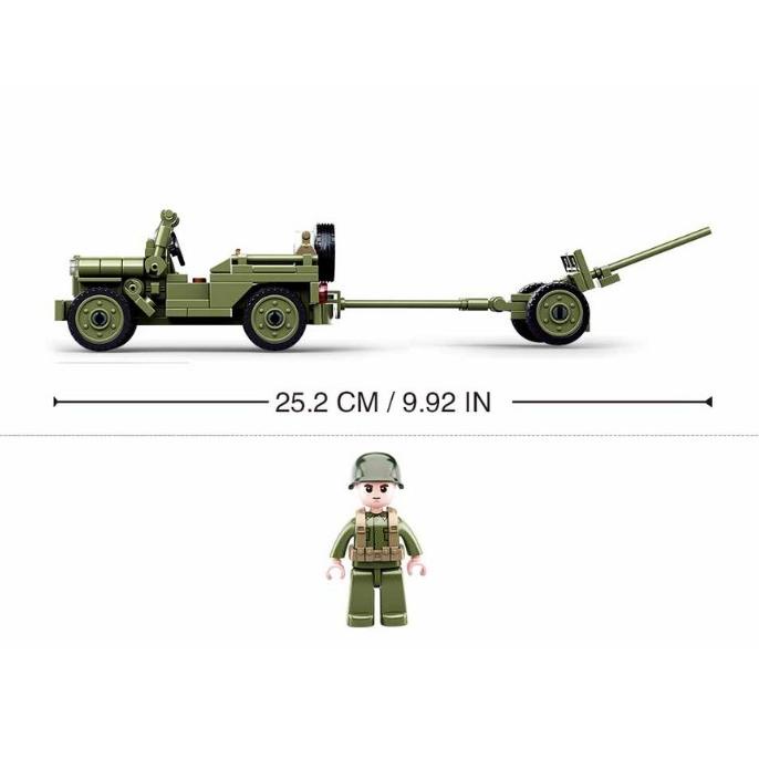 Sluban Wwii Army Mainan Willys Jeep (143) Terlaris