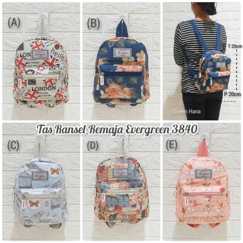 Tas Evergreen Tas Ransel Tas Selempang Anak Remaja Tas New Motif