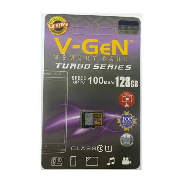 MEMORY CARD V-GEN 128GB CLASS 10 KARTU SD VGEN 128GB TURBO SERIES ORIGINAL