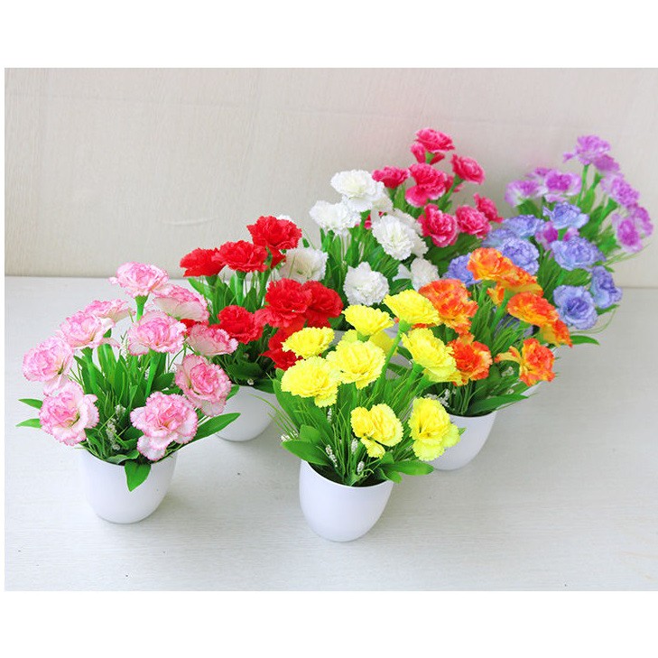 Retaily PT19 Pot Tanaman Hias Bunga Hias Plastik Ornamen Pot Bongsai Artificial Flower Decoration