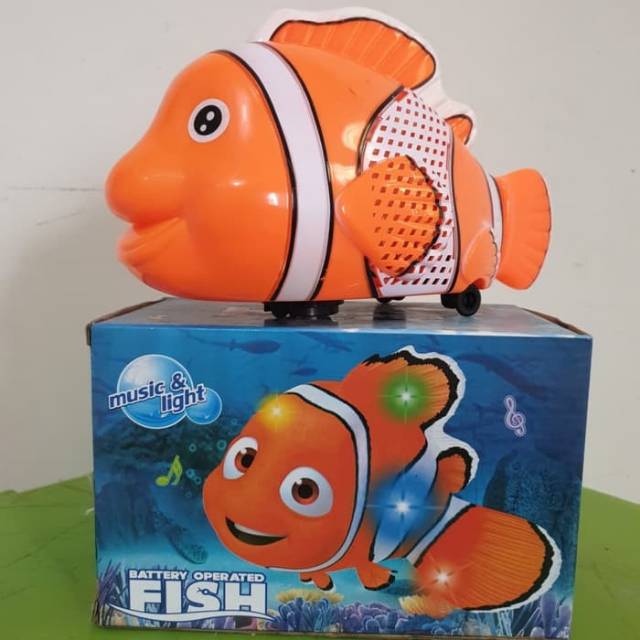 Mainan Ikan Nemo Fish Jalan Lampu Dan Musik Karakter Kartun Nemo Shopee Indonesia