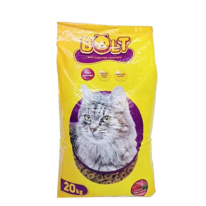 Makanan kucing BOLT repack 1kg cat food tuna