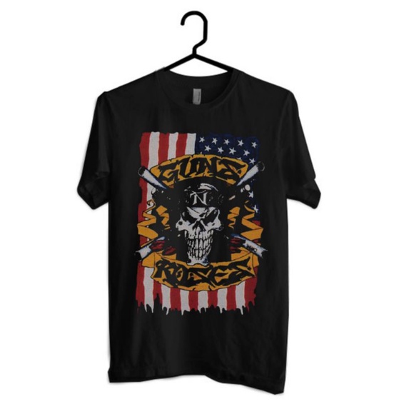 KAOS MUSIK GUNS N ROSES VINTAGE HITAM T-SHIRT CASUAL PRIA WANITA DISTRO BANDUNG MURAH