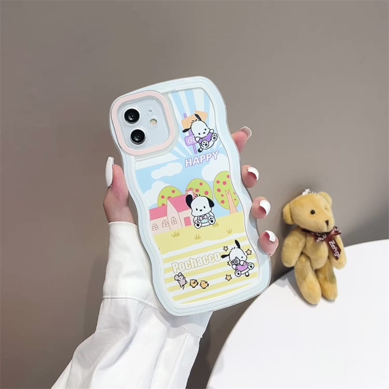 Soft Case Karet Tebal Motif Anak Anjing Untuk iPhone 13 12 11 Pro Max X Xr Xs Max SE 8 7 6 6s Plus