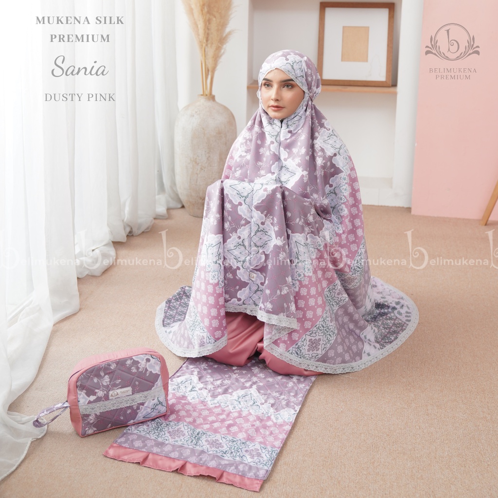 Mukena Silk Premium 2in1 Sania Set Sajadah