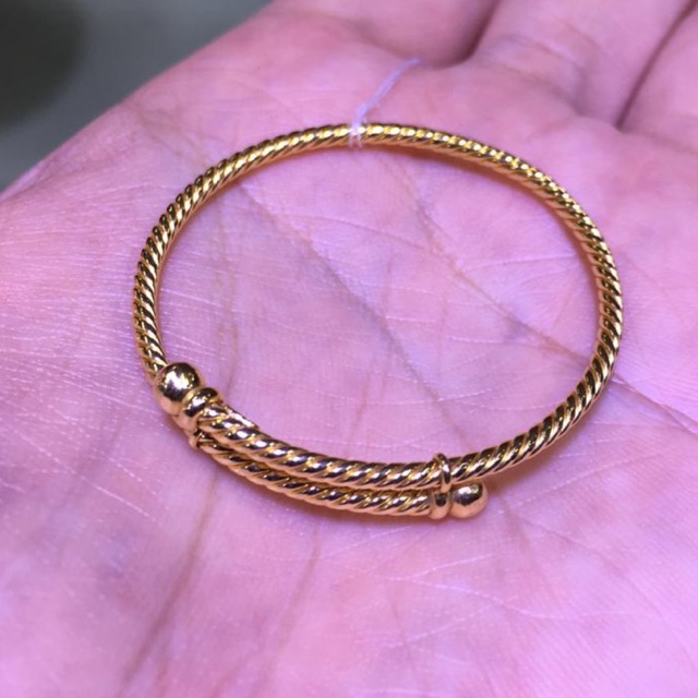 Gelang Bayi Emas Kuning Lilit 700 Kado Lahiran Baby Bracelet 70%