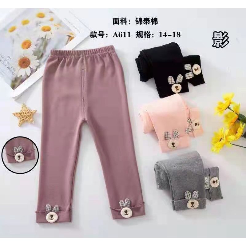 legging anak perempuan import usia 3-7tahun