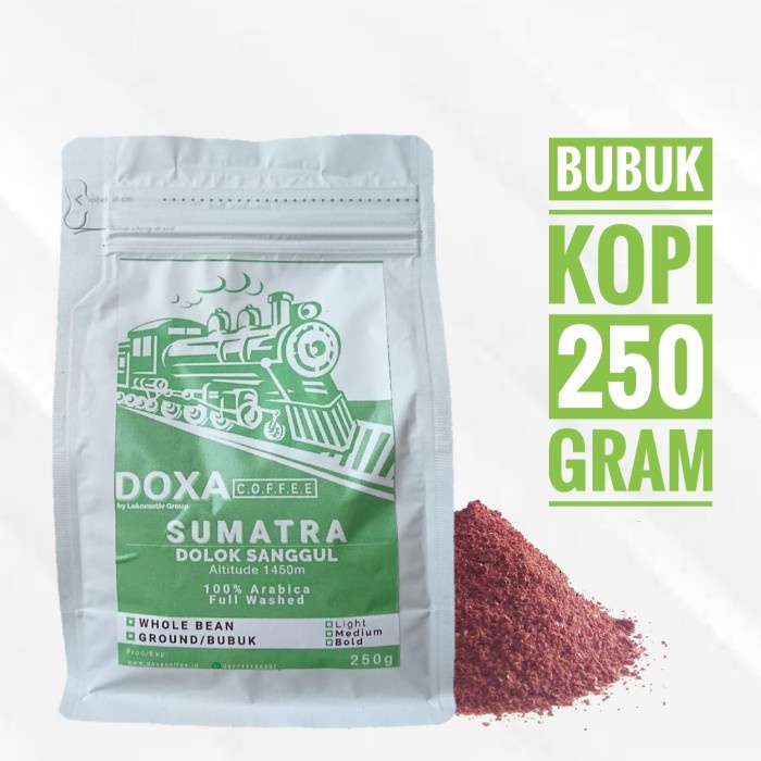 

Kopi Bubuk Arabica Sumatra Dolok Sanggul 250gram