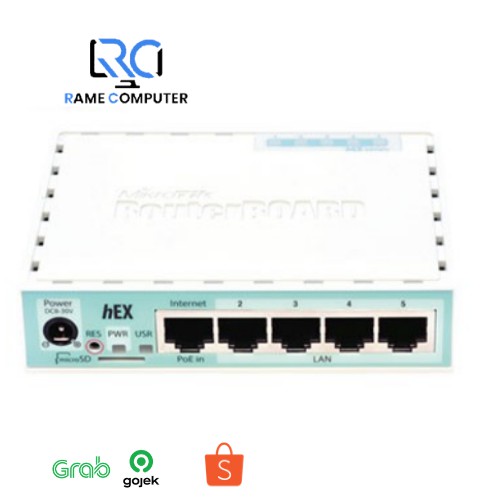 Mikrotik Routerboard RB750GR3 (HEX) support modem / MT7621A 2 Core 4 thr 880Mhz/256MB/5 gigabit lan