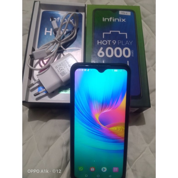 HP(SECOND) INFINIX HOT 9 PLAY ORIGINAL FULL SET RAM 3 /64 GB