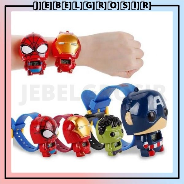 Jebelgrosir Jt64 1kg 24pcs Jam Tangan Anak 3d Jam Tangan Robot Anak Jam Tangan Anak Digital Shopee Indonesia