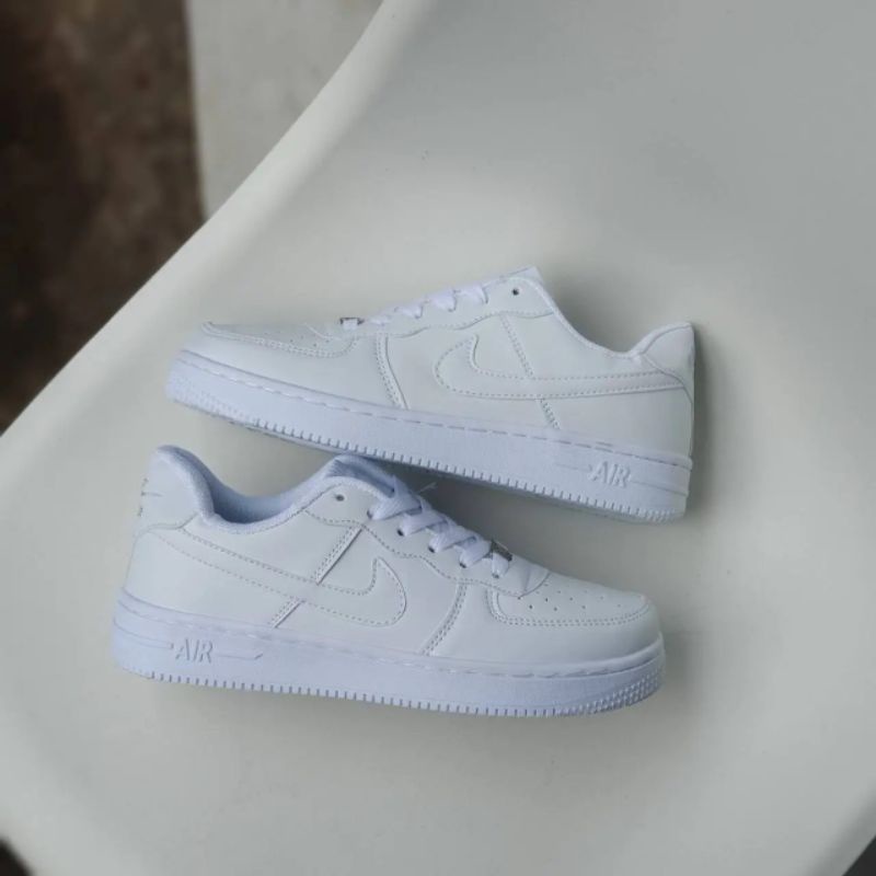 [BISA COD]  NIKE AIRFORCE 1 LOW FULLWHITE KUALITAS IMPORT