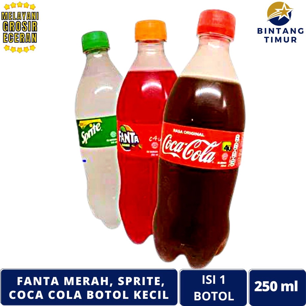 FANTA, COCA COLA, SPRITE Botol Kecil 250ml