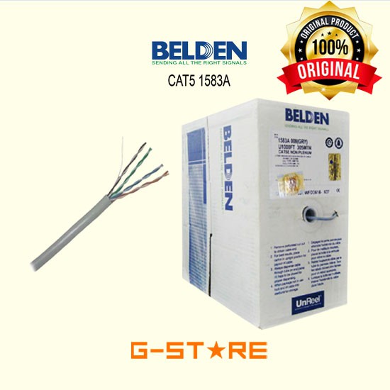 KABEL / Cable LAN UTP Cat5 / Cat 5e / Cat 5 / Belden 305M Resmi ori Belden Kabel UTP Cat 5 Cat 5e Ca
