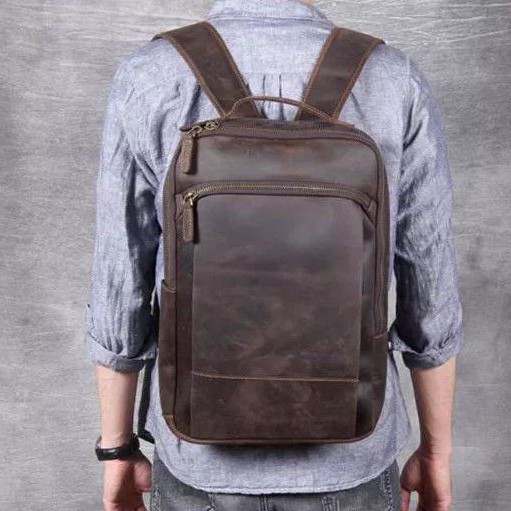 Tas Backpack Pria Kulit Asli Crazy Horse - Tas Ransel Kulit Asli - Tas Ransel Pria Asli Kulit