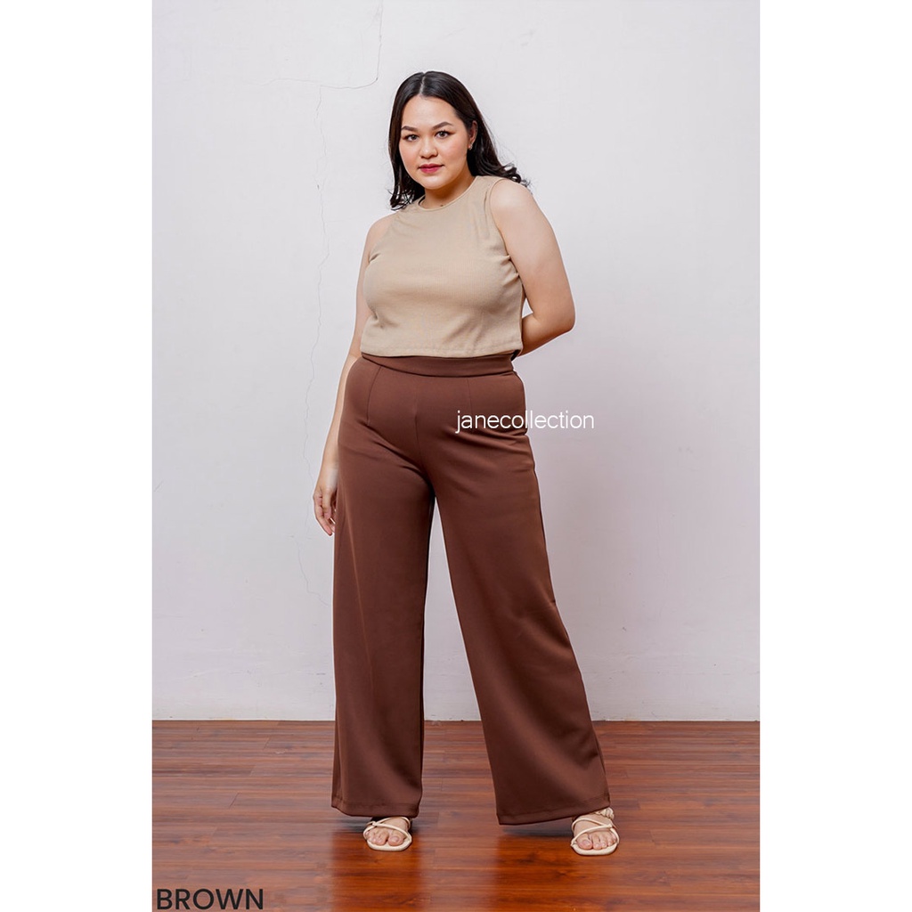 JANE COLLECTION || Jumbo Size High Waist Culottes Pants Celana Kulot Jumbo Celana Kerja BIGSIZE XXXL