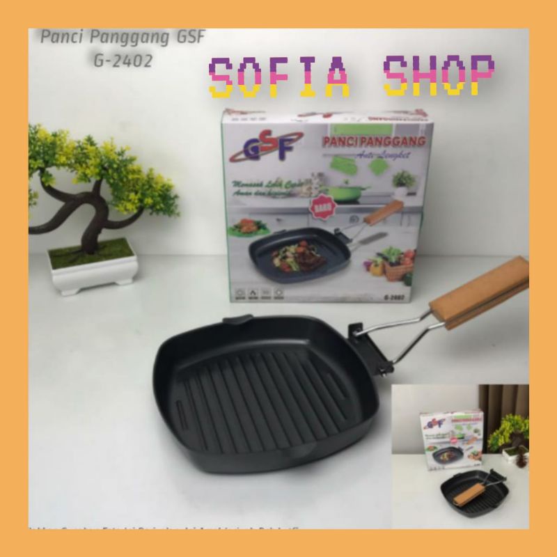 2pcs 1kg square grill pan 24cm 22cm gsf g 2402 22cm gsf 2602 24cm panci panggang Bbq wajan panggang bbq a