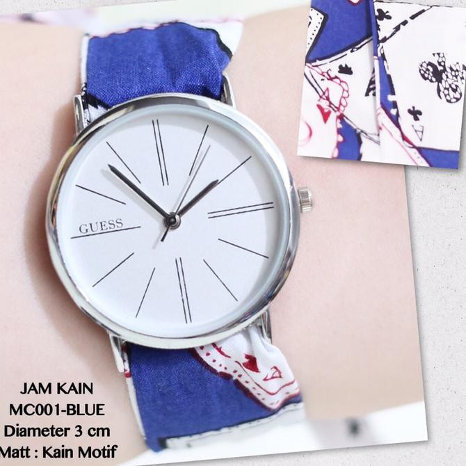GROSIR JAM TANGAN WANITA PRIA GUESS MONOL ALBA TALI KAIN BANDANA MURAH