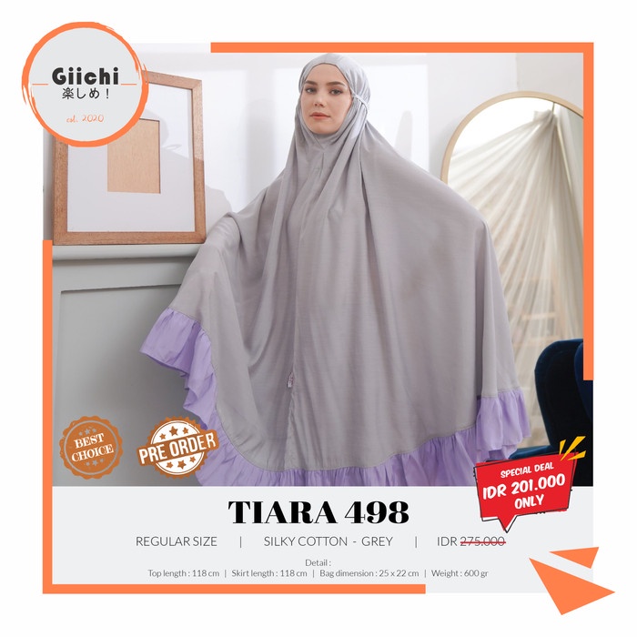 PROMO Mukena Dewasa Silky Cotton Tiara 498 Tatuis Season 1 2022