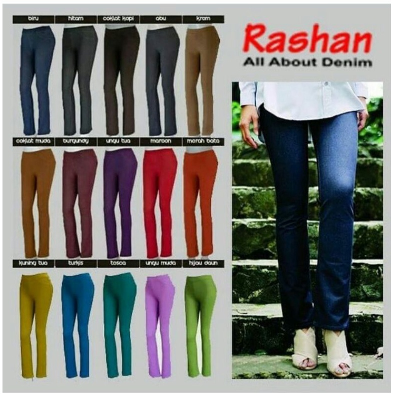 Celana rashan standart denim///Rashan