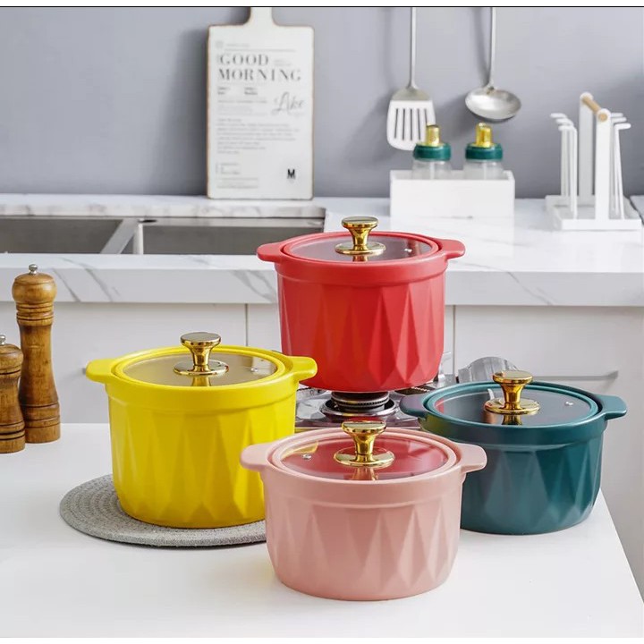Panci Masak Sup Bahan tahan panas Keramik