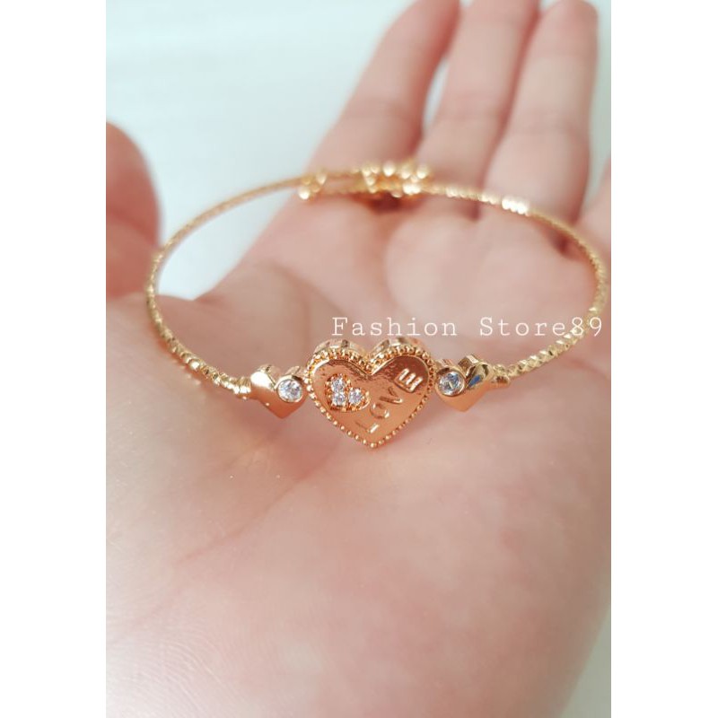 Ready import Gelang Love Bangle anak dan Dewasa cantik Elegant perhiasan xuping lapis emas 18k impor