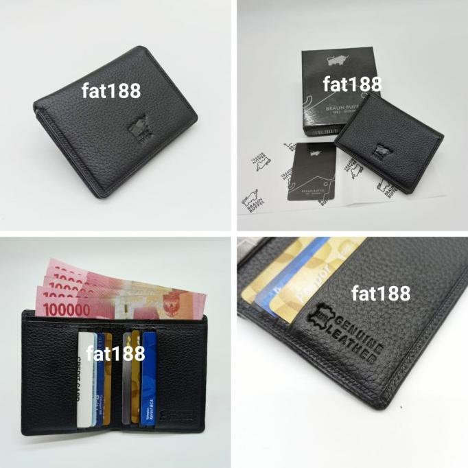 

Card Holder Dompet Kartu Braunbuffel Kulit Asli Import