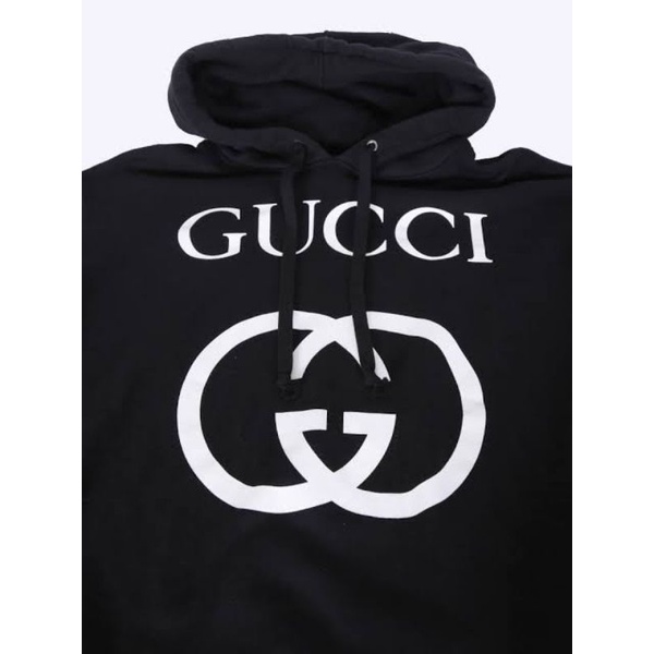 Jaket Hoodie Gucci Interlocking Logo GG preloved original second bekas