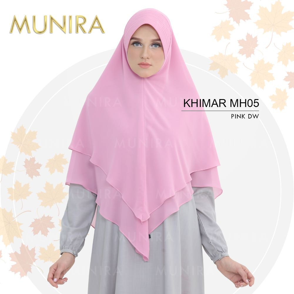 Bestseller Jilbab Munira MH05/ Khimar syat'i  terbaru / khimar 2 layer ceruty premium Munira
