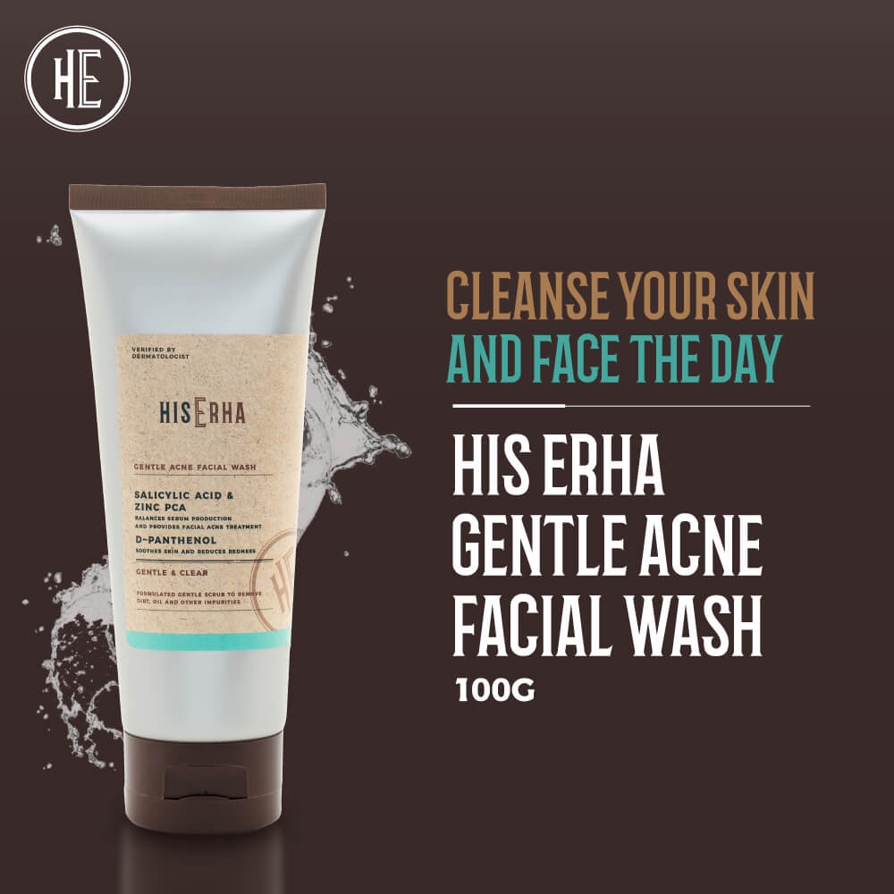 HISERHA GENTLE ACNE FACIAL WASH 100G