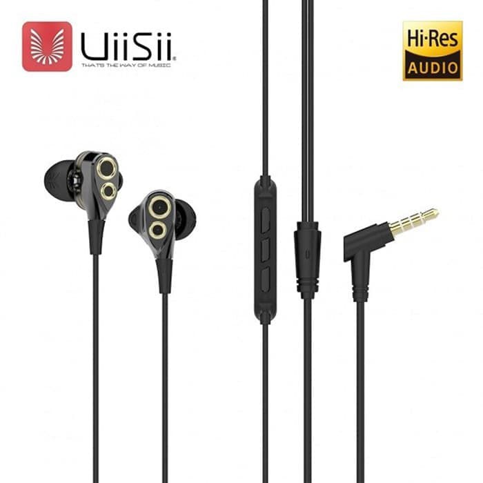 UiiSii T8S Triple Driver In-Ear Hifi Earphone with Mic UiiSii BA-T8s